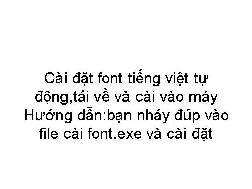 Cài đặt font chữ