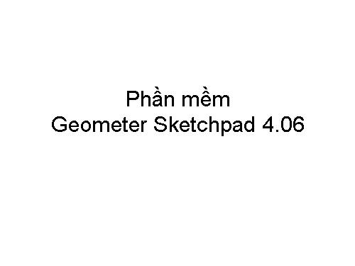 Geometer Sketchpad 4.06