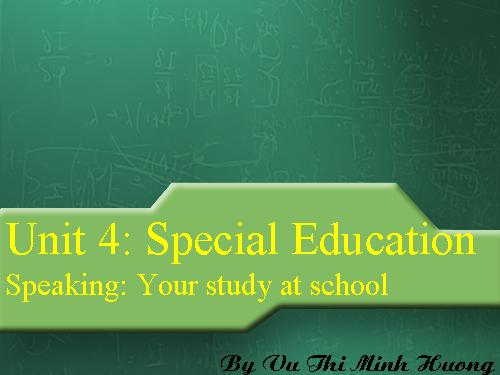 Unit 4. Special education