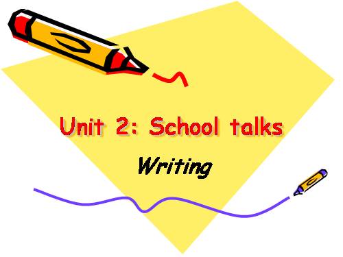 Unit 2. School talks