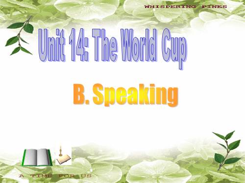 Unit 14. The world cup