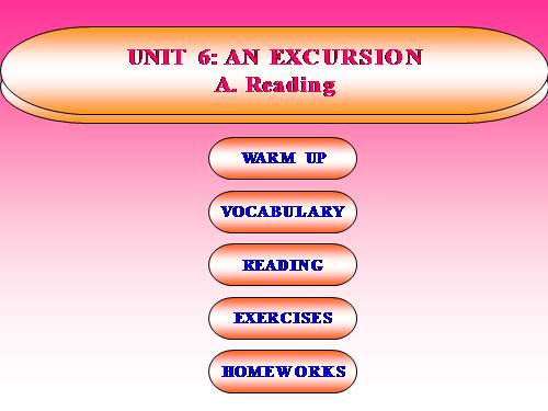 Unit 6. An excursion