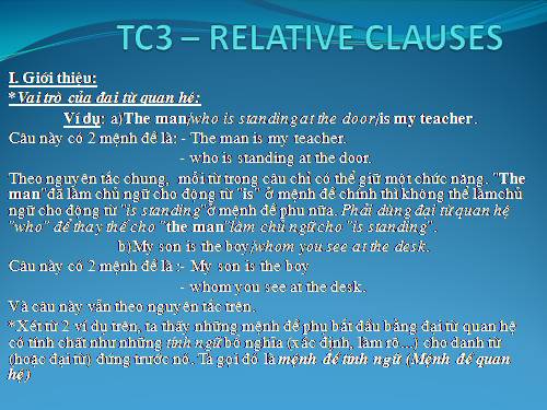 RELATIVE CLAUSES