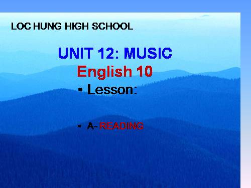 Unit 12. Music