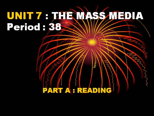 Unit 7. The mass media