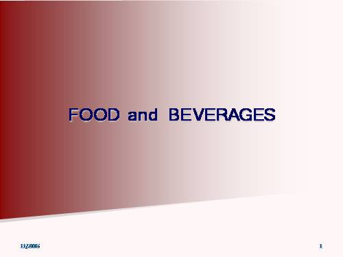 Food and Beverage