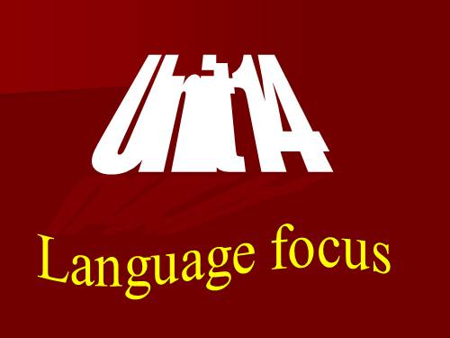 Unit 14-language focus