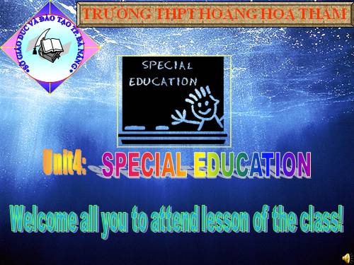 Unit 4. Special education