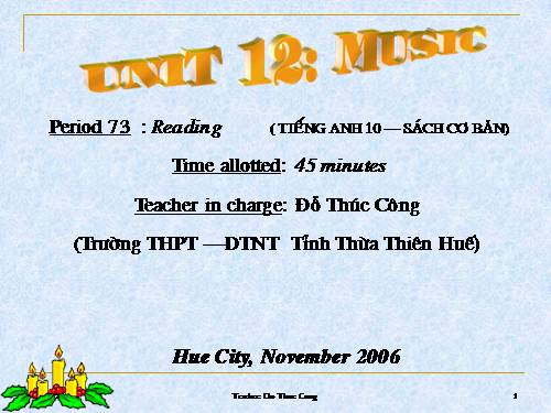 Unit 12. Music