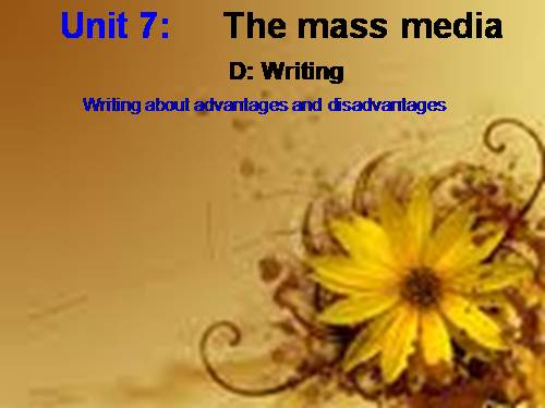 Unit 7. The mass media