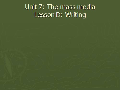 Unit 7. The mass media