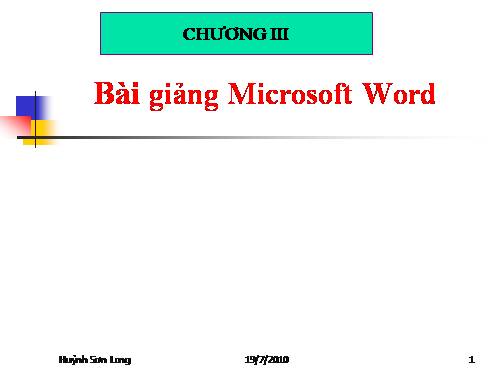 bài giảng Word