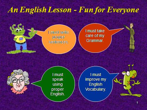 An english lesson fun for everyone