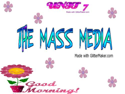 Unit 7. The mass media