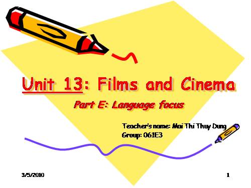 Unit 13. Films and cinema