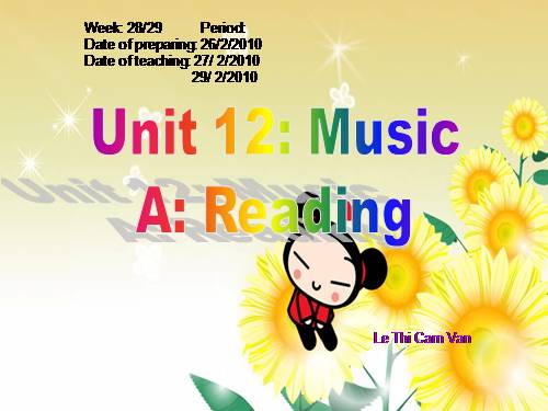 Unit 12. Music