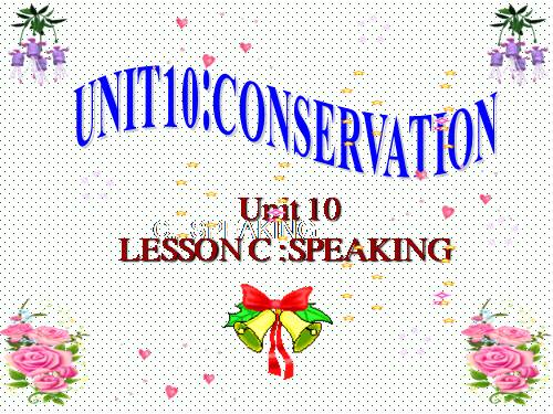 Unit 10. Conservation