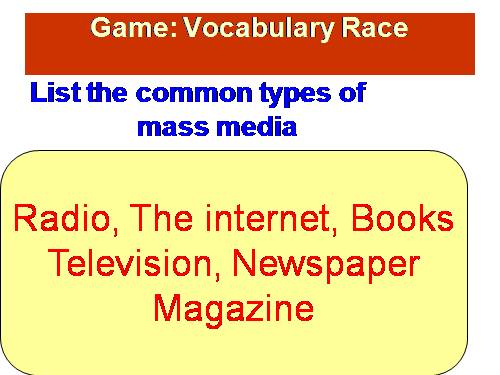 Unit 7. The mass media