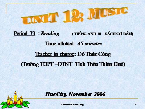 Unit 12. Music