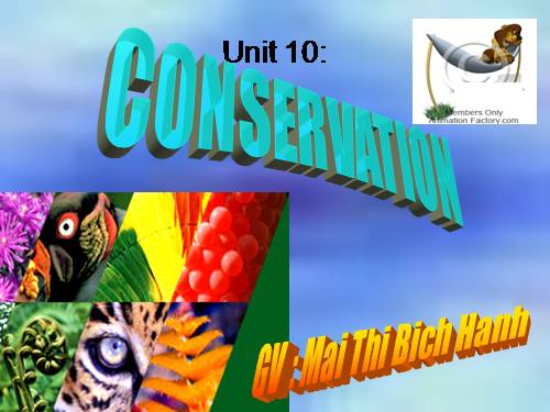 Unit 10. Conservation