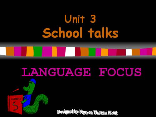 Unit 2. School talks