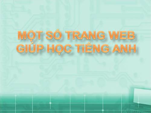 Một số trang web học tiếng anh