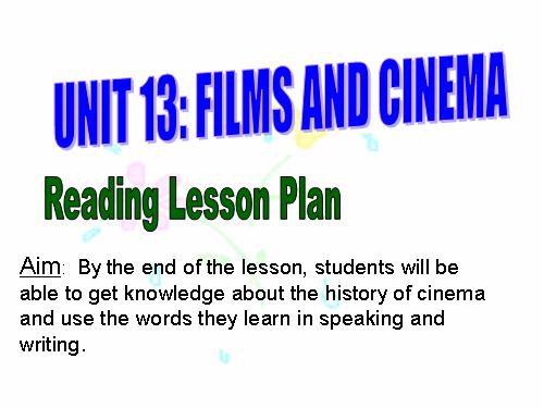 Unit 13. Films and cinema