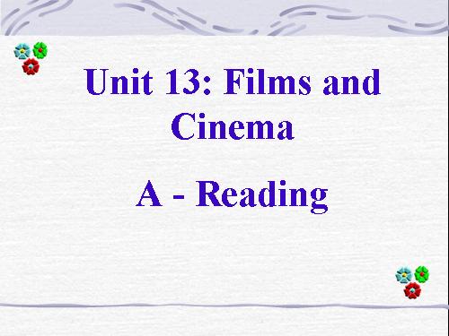 Unit 13. Films and cinema