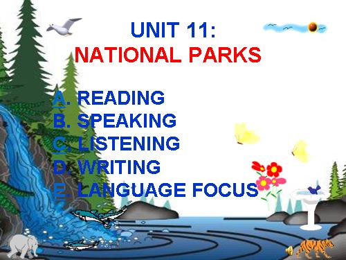 Unit 11. National parks