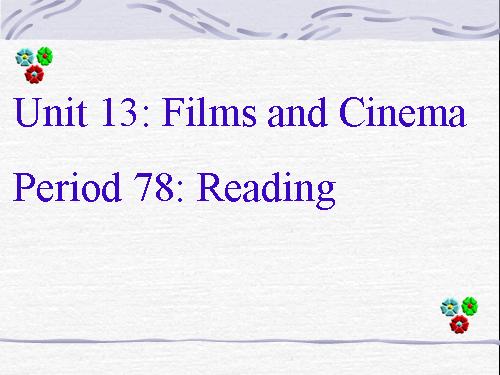 Unit 13. Films and cinema