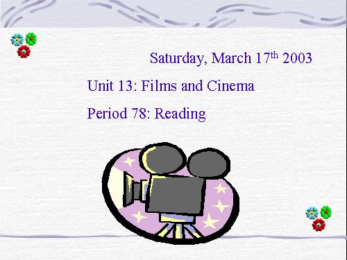 Unit 13. Films and cinema