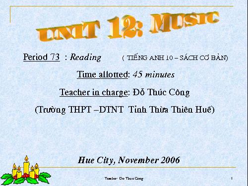 Unit 12. Music