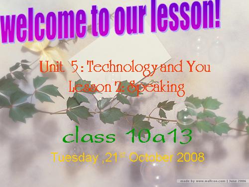 Unit 5. Technology and you