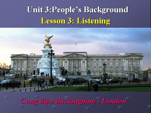 Unit 3. People's background