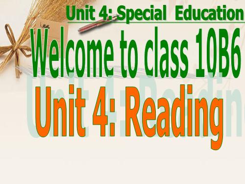 Unit 4. Special education