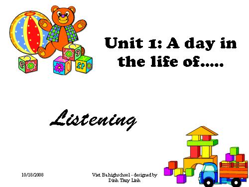 Unit 1. A day in the life of