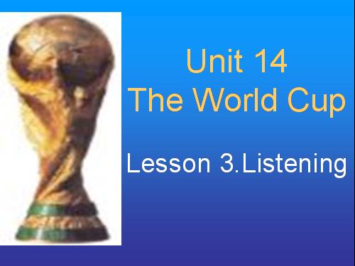 Unit 14. The world cup