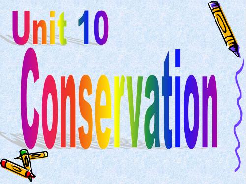 Unit 10. Conservation