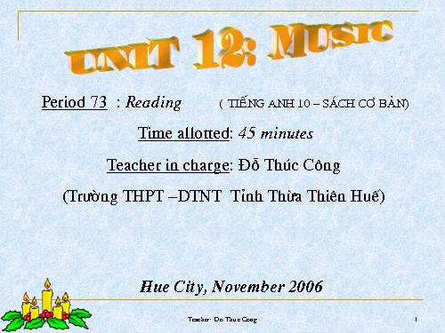 Unit 12. Music