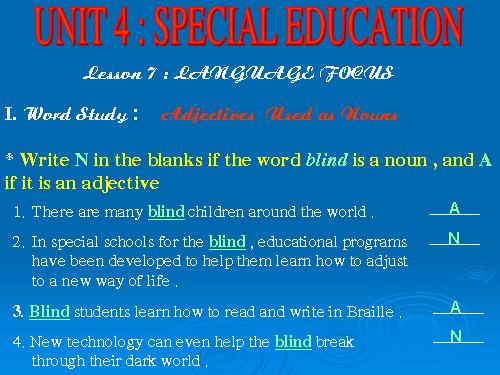 Unit 4. Special education