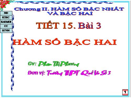 Chương II. §3. Hàm số bậc hai