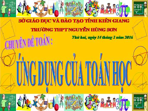 ỨNG DỤNG CỦA TOÁN HỌC