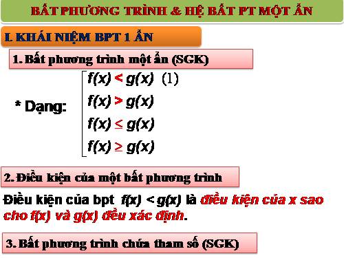 Chương IV. §2. Bất phương trình và hệ bất phương trình một ẩn