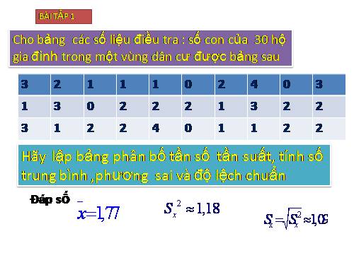 Chương V. §4. Phương sai và độ lệch chuẩn