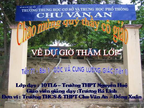 Chương VI. §1. Cung và góc lượng giác