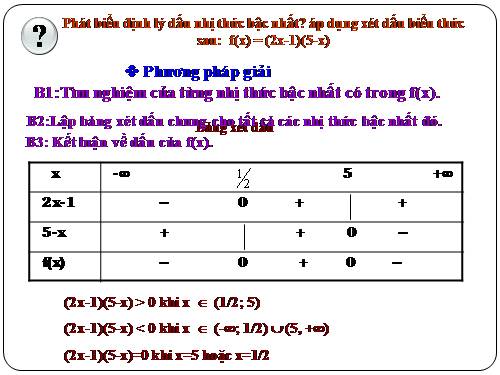 Chương IV. §3. Dấu của nhị thức bậc nhất