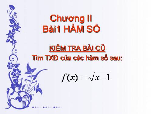 Chương II. §1. Hàm số