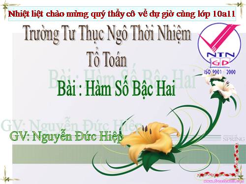 Chương II. §3. Hàm số bậc hai