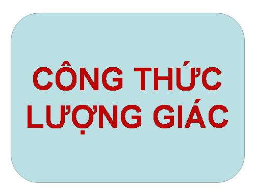 Chương VI. §3. Công thức lượng giác