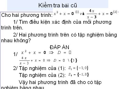 Chương III. §1. Đại cương về phương trình